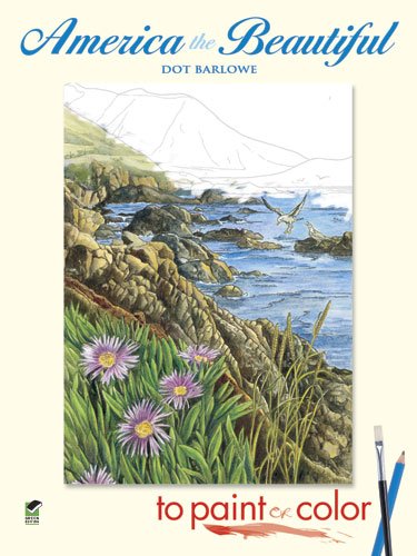 America The Beautiful To Paint Or Color Dot Barlowe