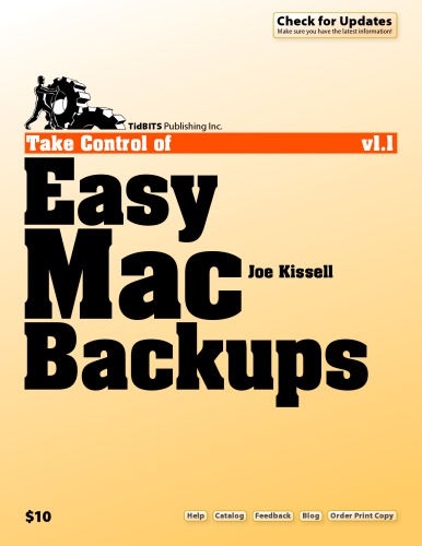 Take Control Of Easy Mac Backups Joe Kissell
