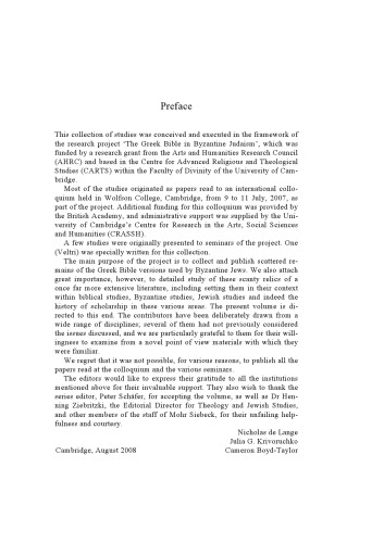 Jewish Reception Of Greek Bible Versions Studies In Their Use In Late Antiquity And The Middle Ages Text Studies In Medieval Early Modern Judaism Nicholas De Lange