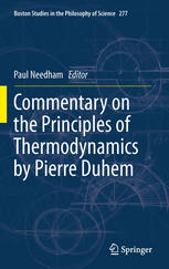 Commentary On The Principles Of Thermodynamics By Pierre Duhem 1st Edition Paul Needham Auth