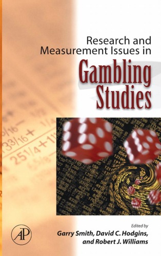 Research And Measurement Issues In Gambling Studies Volume 1 Garry Smith