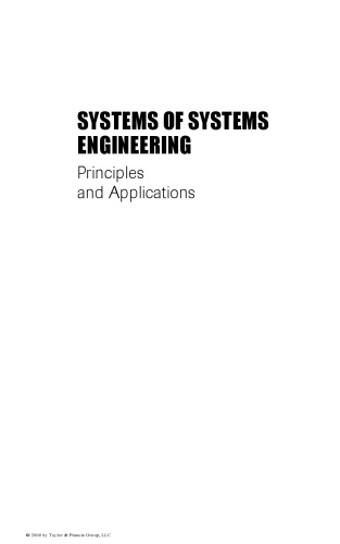 Systems Of Systems Engineering Principles And Applications Mo Jamshidi