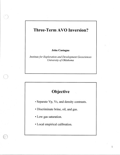 Avo Course Notes Part 4 Threeterm Avo Inversion Castagna Jp