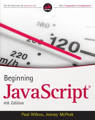 Beginning Javascript 4th Paul Wilton Jeremy Mcpeak