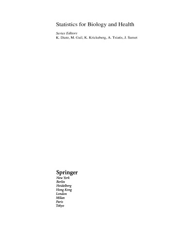 Logistic Regression A Selflearning Text 2nd Edition David G Kleinbaum