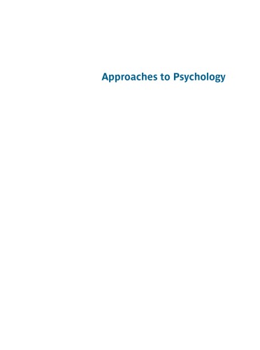 Approaches To Psychology 5th Edition William Glassman Marilyn Hadad