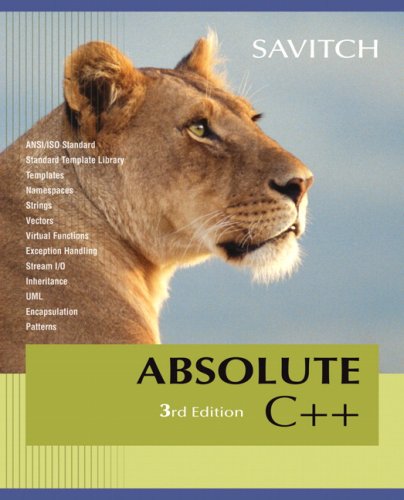 Absolute C 3rd Edition Walter Savitch