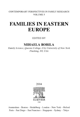 Families In Eastern Europe Robila Mihaela