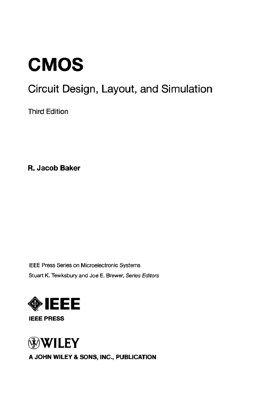 Cmos Circuit Design Layout And Simulation 3rd Edition