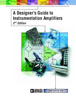 A Designers Guide To Instrumentation Amplifiers 2nd Edition Charles Kitchin