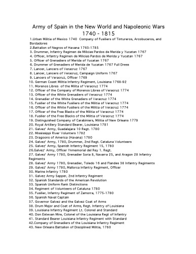 The Army Of Spain In The New World American Revolution And Napoleonic Wars 1740 1815