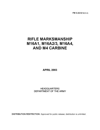 Rifle Marksmanship M16a1 M16a23 M16a4 And M4 Carbine