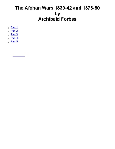 The Afghan Wars 183942 And 187880 2006 Archibald Forbes