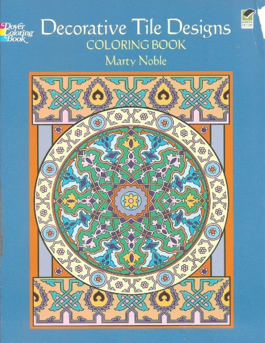 Decorative Tile Designs Coloring Book Marty Noble