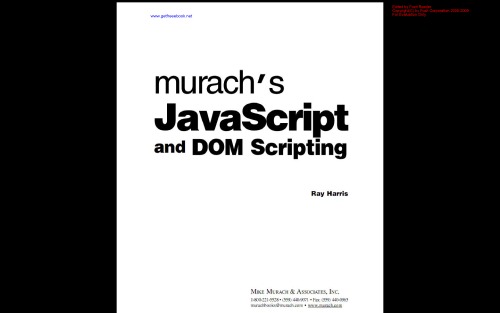 Murachs Javascript And Dom Scripting Ray Harris