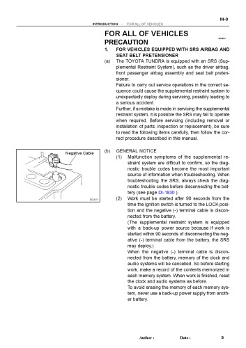 Toyota Tundra Gsk30 Uck30 Uck40 Service Manual
