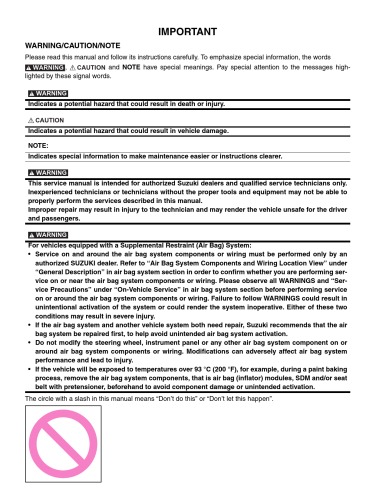 Suzuki Sx4 Rw415rw416 Service Manual