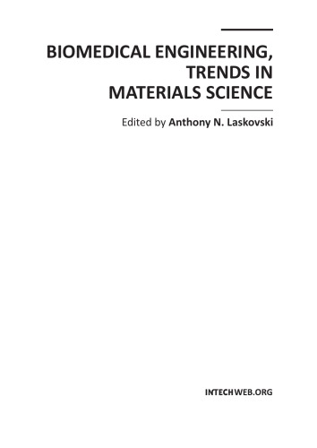 Biomedical Engineering Trends In Materials Science Anthony N Laskovski