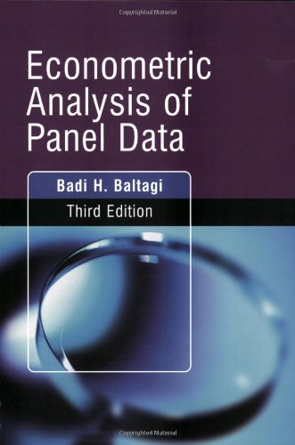 Econometric Analysis Of Panel Data 3rd Edition 3rd Badi Hani Baltagi