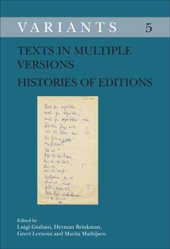 Texts In Multiple Versions Histories Of Editions Luigi Giuliani Et Al Eds