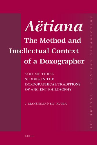 Atiana Studies In The Doxographical Traditions Of Ancient Philosophy Volume 118 Jaap Mansfeld