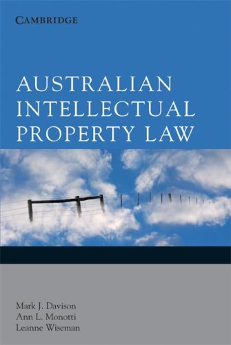 Australian Intellectual Property Law 1st Edition Mark J Davison
