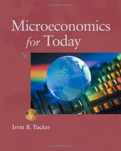 Microeconomics For Today Seventh Edition 7th Edition Irvin B Tucker