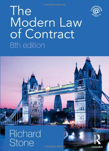 The Modern Law Of Contract Seventh Edition 8th Edition Richard Stone