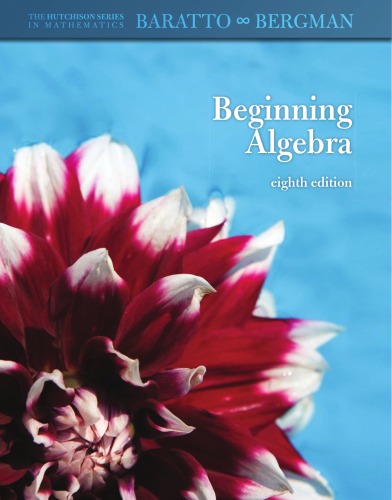 Beginning Algebra 8th Edition 8th Edition Stefan Baratto Barry Bergman