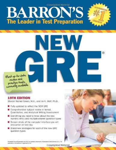 Barrons New Gre 19th Edition Barrons Gre 19th Edition Sharon Weiner Green Ma