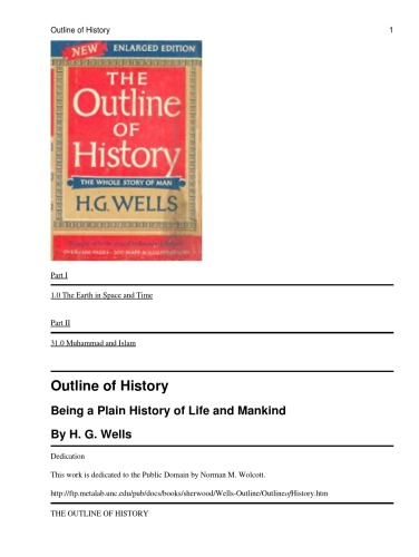 Outline Of History 2 Volume Set 3rd Rep H G Wells