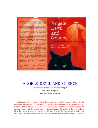 Angels Devils And Science A Collection Of Articles On Scientific Temper Pushpa M Bhargava And Chandana Chakrabarti