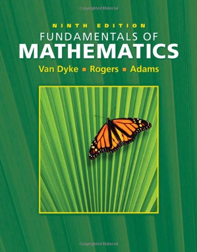 Fundamentals Of Mathematics 9th Edition 9th James Van Dyke