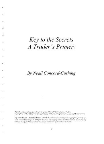 Key To The Secrets A Traders Primer Neall Concordcushing