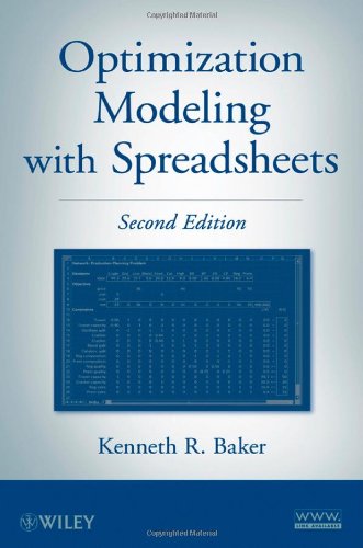 Optimization Modeling With Spreadsheets Second Edition 2nd Kenneth R Baker