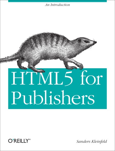 Html5 For Publishers Sanders Kleinfeld