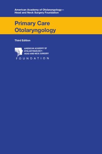 Primary Care Otolaryngology 3rd Edition 3rd Edition Mark K Wax
