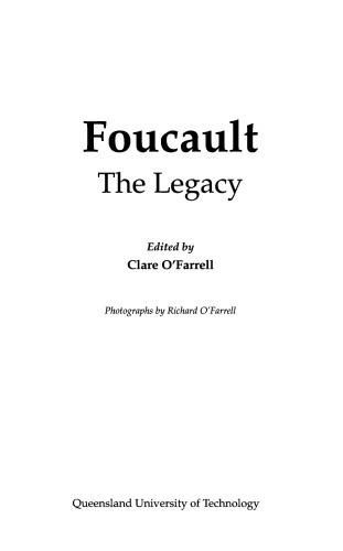 Foucault The Legacy Clare Ofarrell