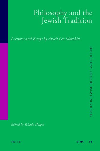Philosophy And The Jewish Tradition Lectures And Essays By Aryeh Leo Motzkin Studies In Jewish History And Culture Aryeh Leo Motzkin Edited By Yehuda Halper