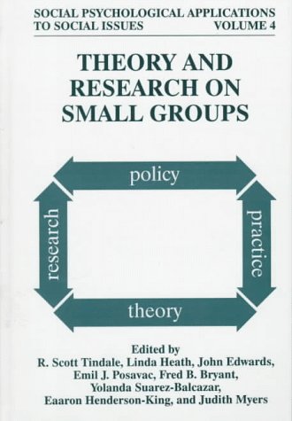 Theory And Research On Small Groups 1st Edition R Scott Tindale