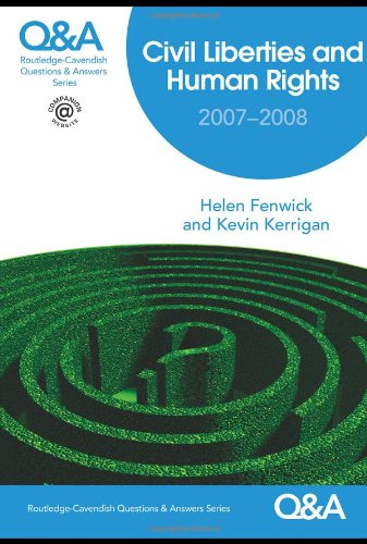 Qa Civil Liberties Human Rights 2007 2008 Questions And Answers 4th Edition Helen Fenwick