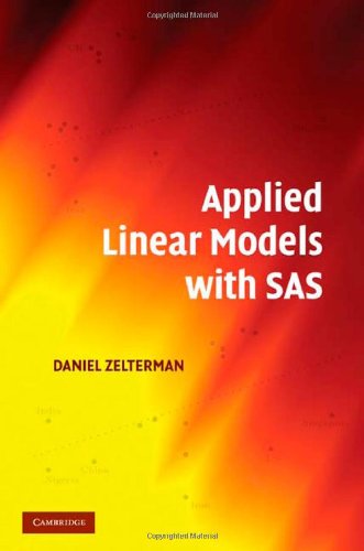 Applied Linear Models With Sas 1st Edition Daniel Zelterman
