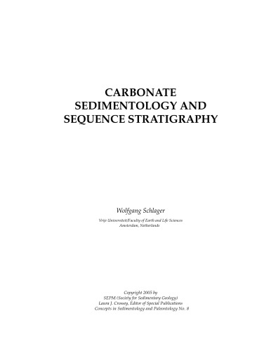 Carbonate Sedimentology And Sequence Stratigraphy Wolfgang Schlager