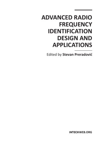 Advanced Radio Frequency Identification Design And Applications Stevan Preradovic