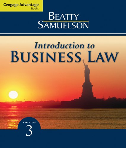 Introduction To Business Law 3rd Edition 3rd Jeffrey F Beatty