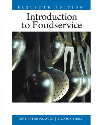 Introduction To Foodservice 11th Edition 11th June Paynepalacio