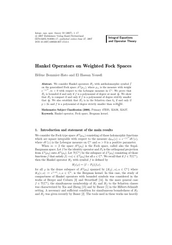 Integral Equations And Operator Theory Volume 59 I Gohberg Chief Editor
