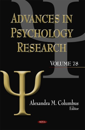 Advances In Psychology Research Vol 78 Alexandra M Columbus