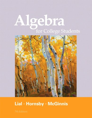 Algebra For College Students 7th Edition 7th Margaret L Lial