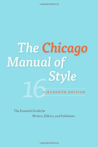 The Chicago Manual Of Style 16th Edition 16th Edition Coll
